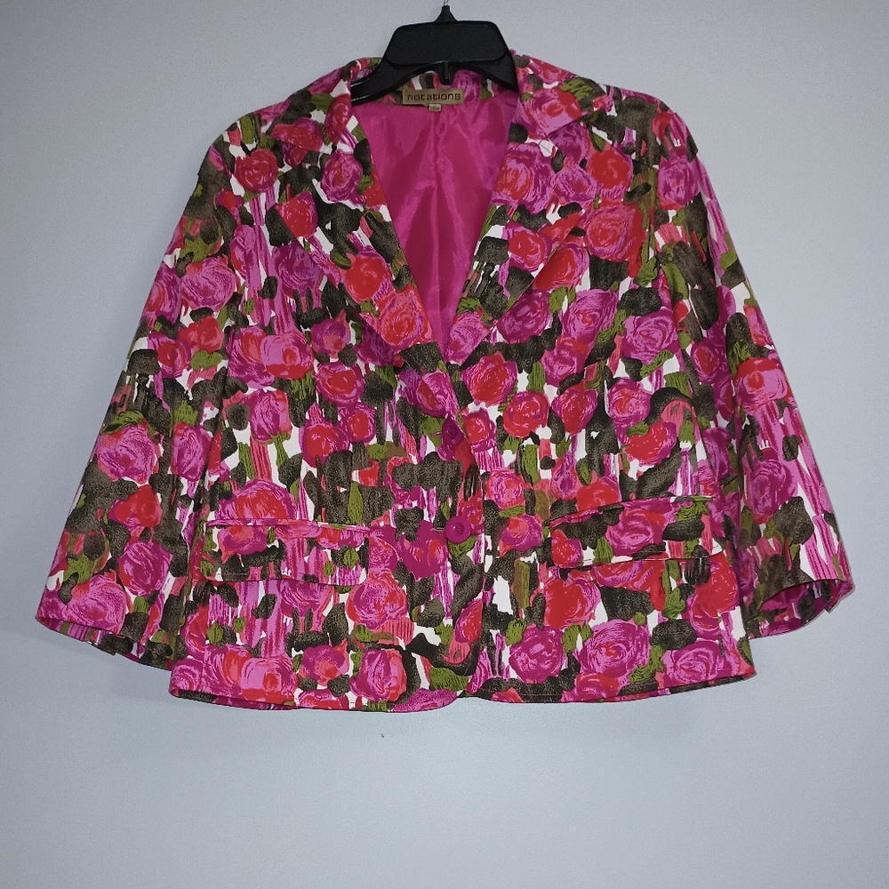 Notations‎ Floral Blazer L